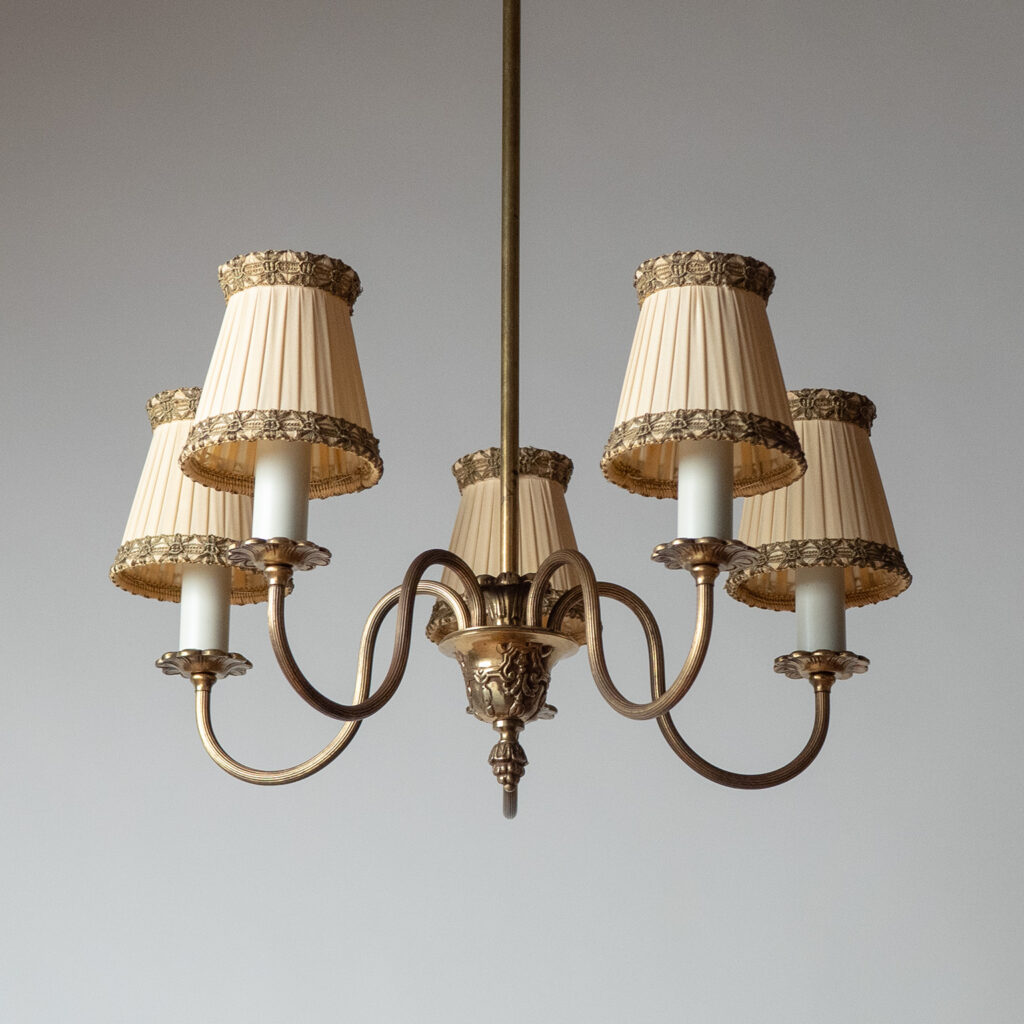 Bröderna Malmströms Brass Chandelier, 1950s