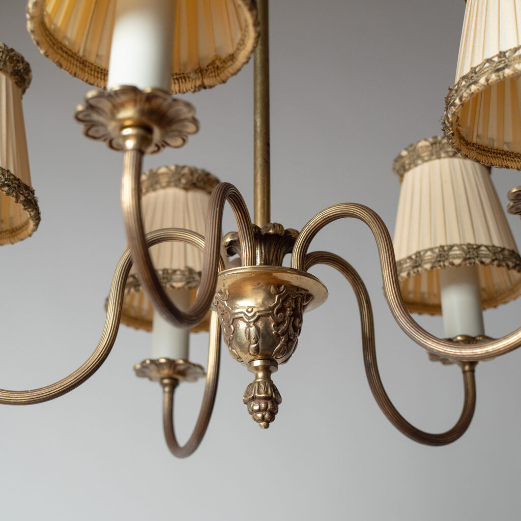 Bröderna Malmströms Brass Chandelier, 1950s