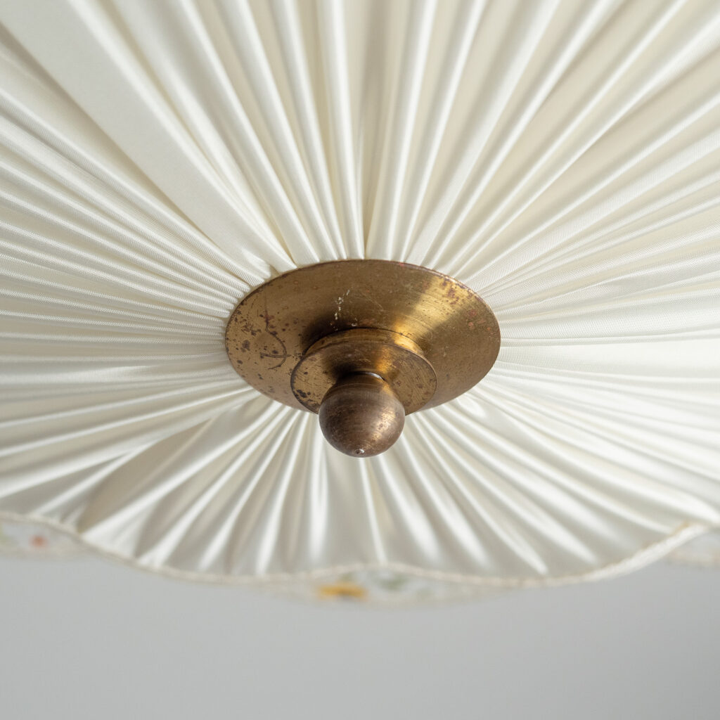 Swedish Fabric Ceiling Light, 1940s