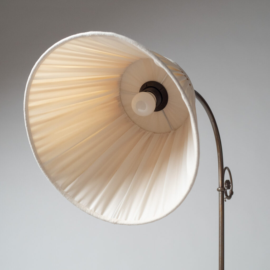 Harald Notini Böhlmarks Patinated Brass Floor Lamp, circa 1940