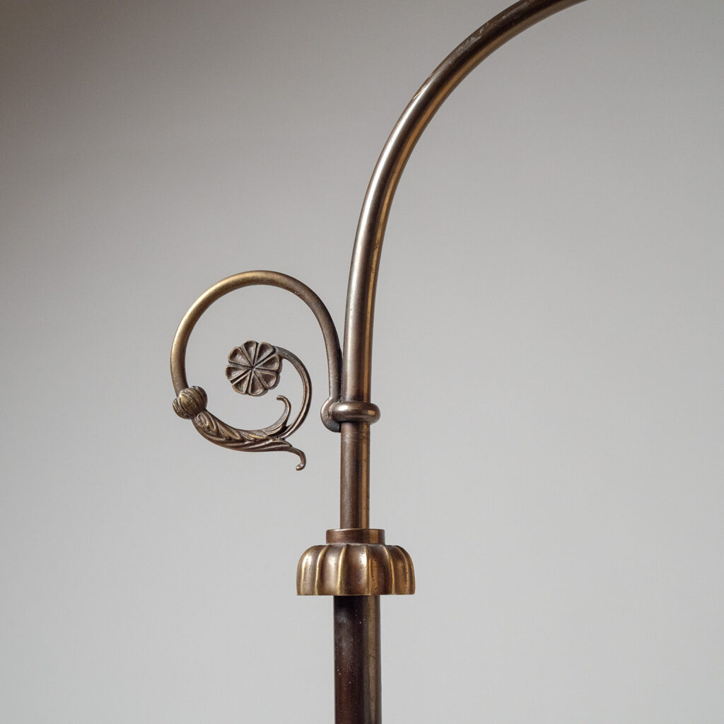 Harald Notini Böhlmarks Patinated Brass Floor Lamp, circa 1940