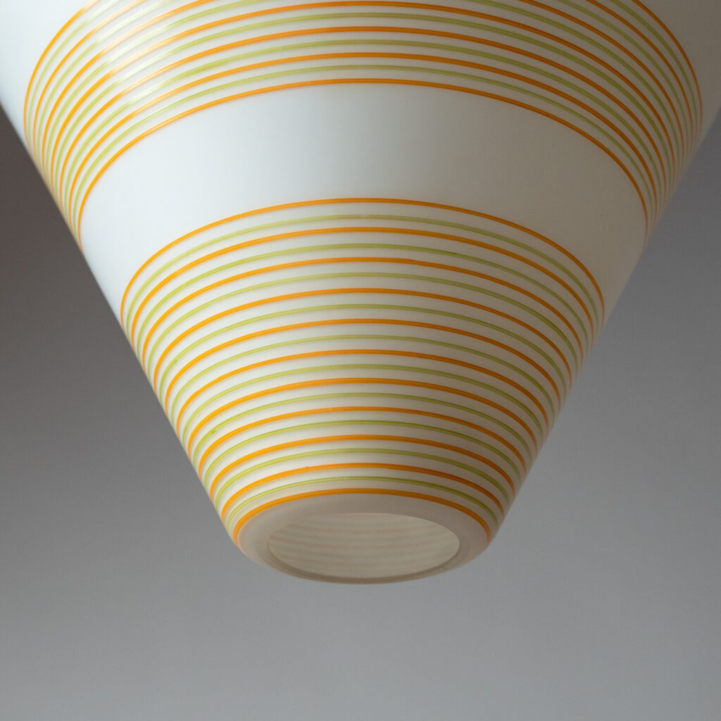 Austrian Striped Glass Pendant, circa 1950