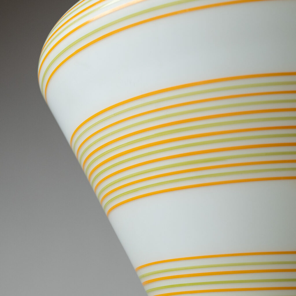 Austrian Striped Glass Pendant, circa 1950