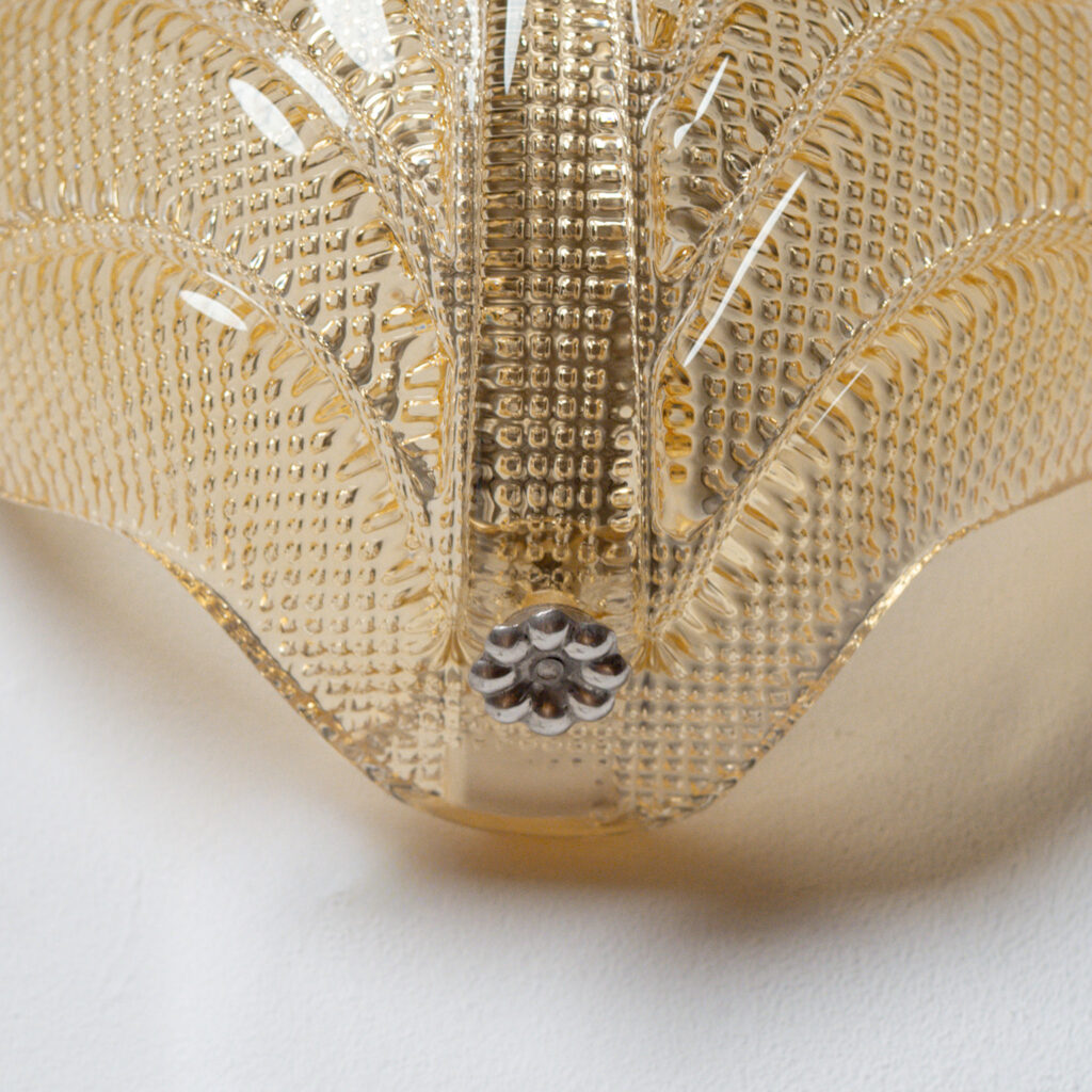 Orrefors Amber Glass Sconces, 1950s