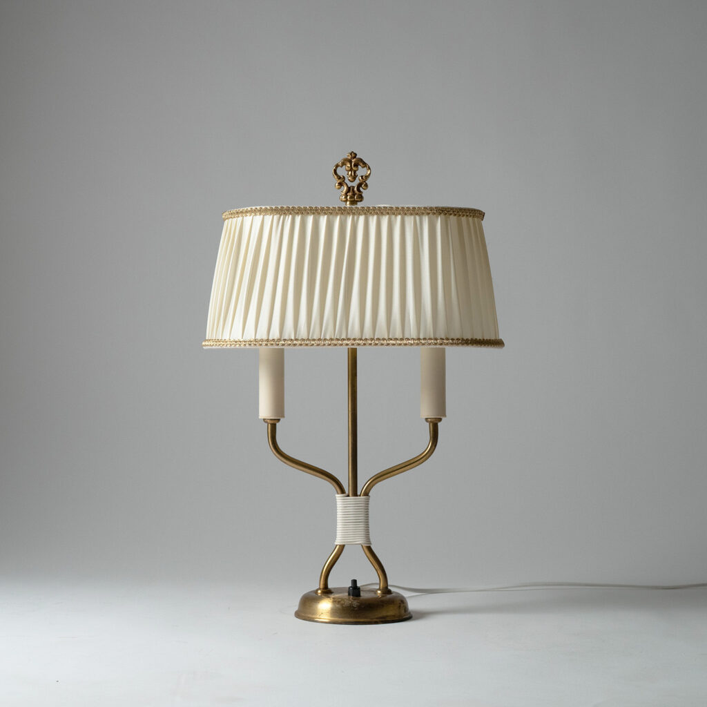 Swedish Brass Table Lamp, circa 1950