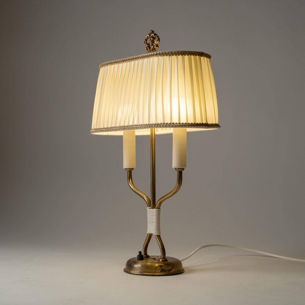Swedish Brass Table Lamp, circa 1950