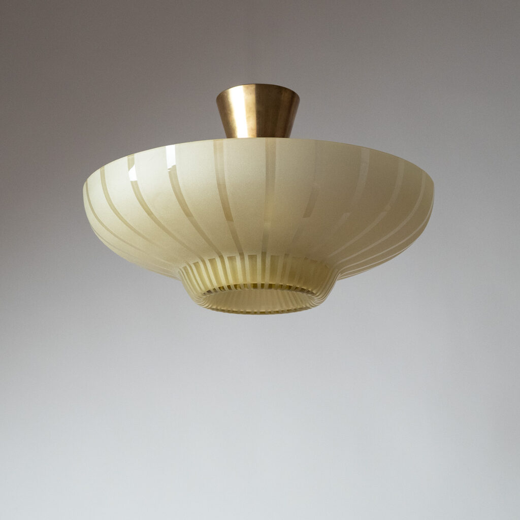 Harald Notini Striped Glass Ceiling Light, 1952