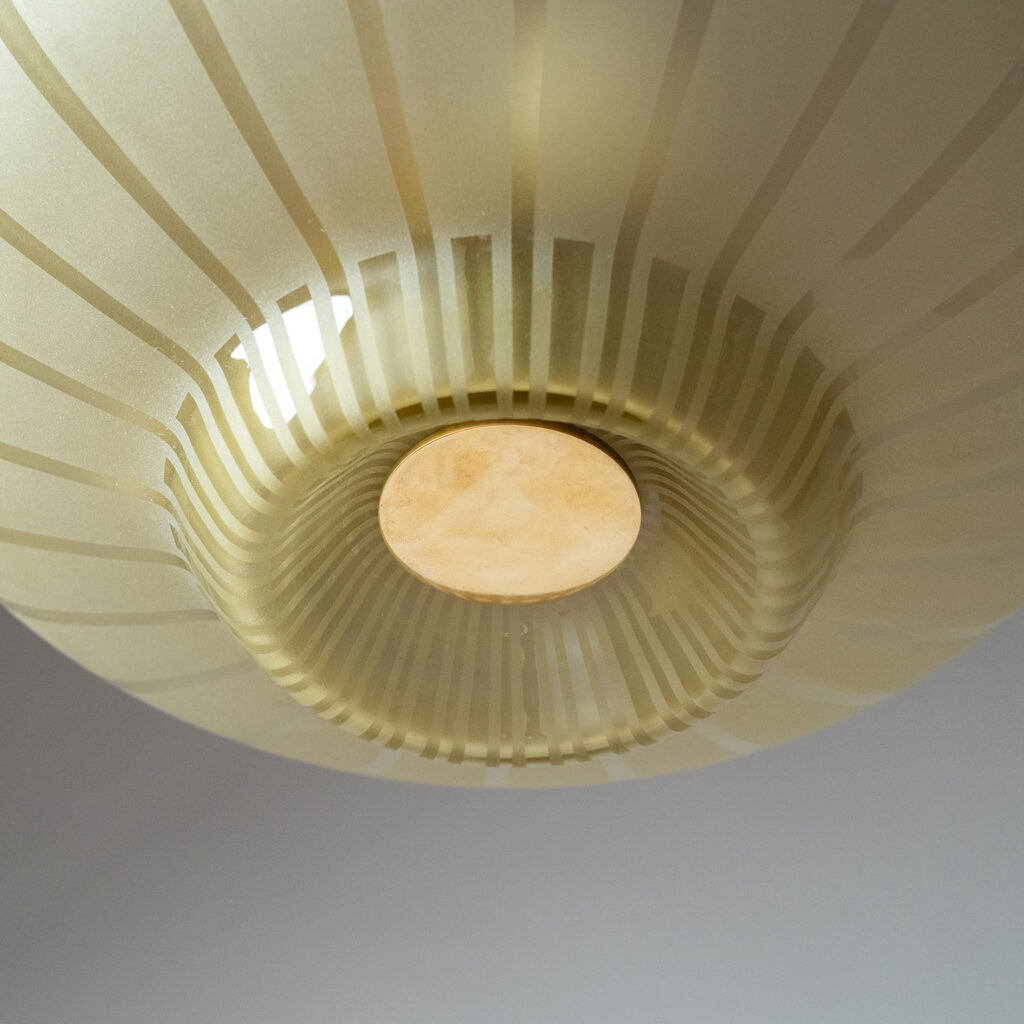 Harald Notini Striped Glass Ceiling Light, 1952