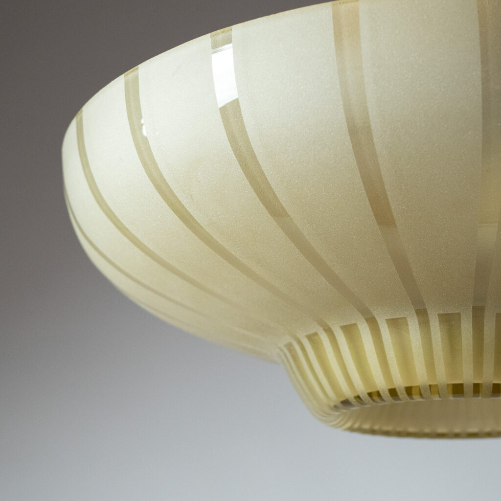 Harald Notini Striped Glass Ceiling Light, 1952