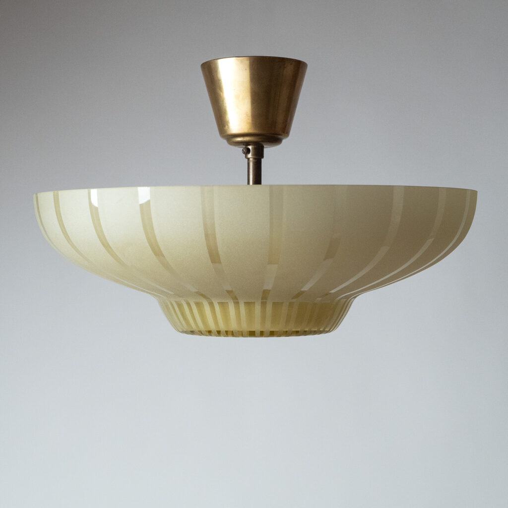 Harald Notini Striped Glass Ceiling Light, 1952