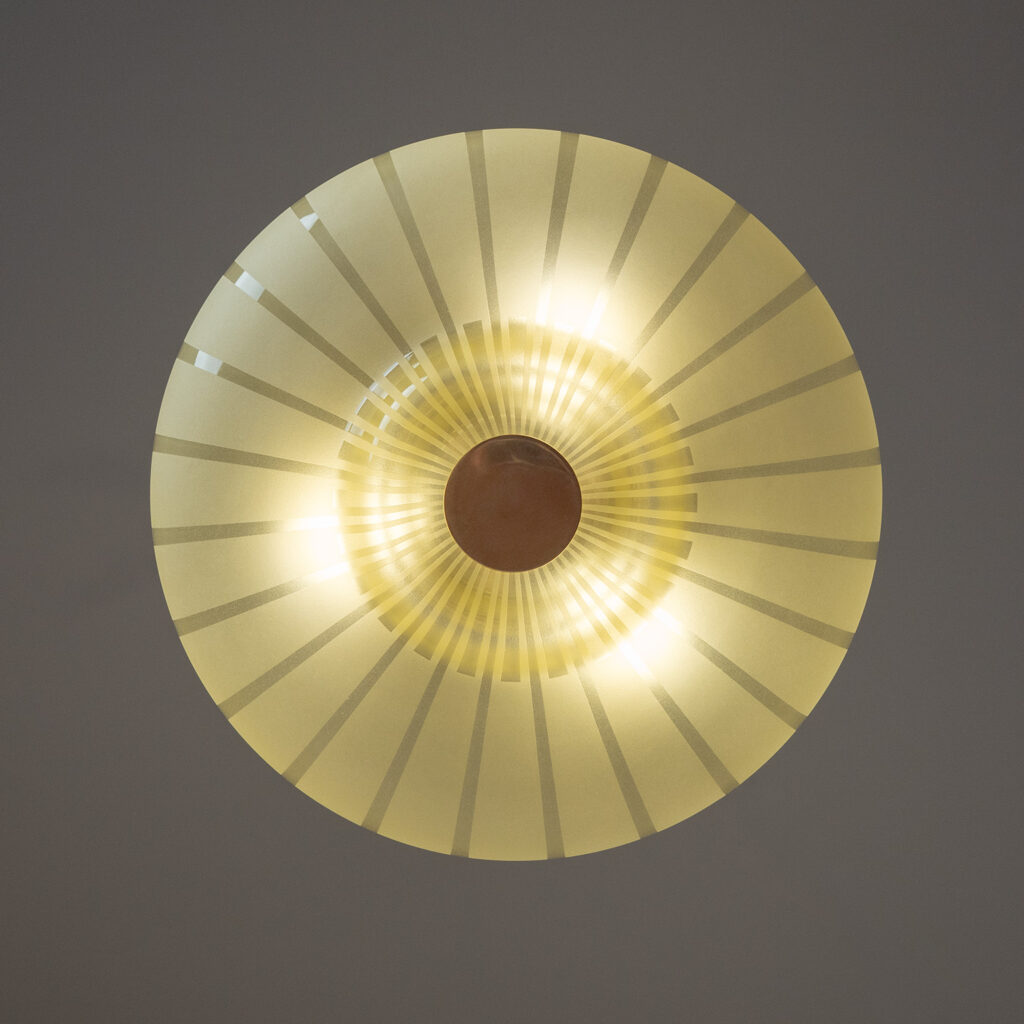 Harald Notini Striped Glass Ceiling Light, 1952