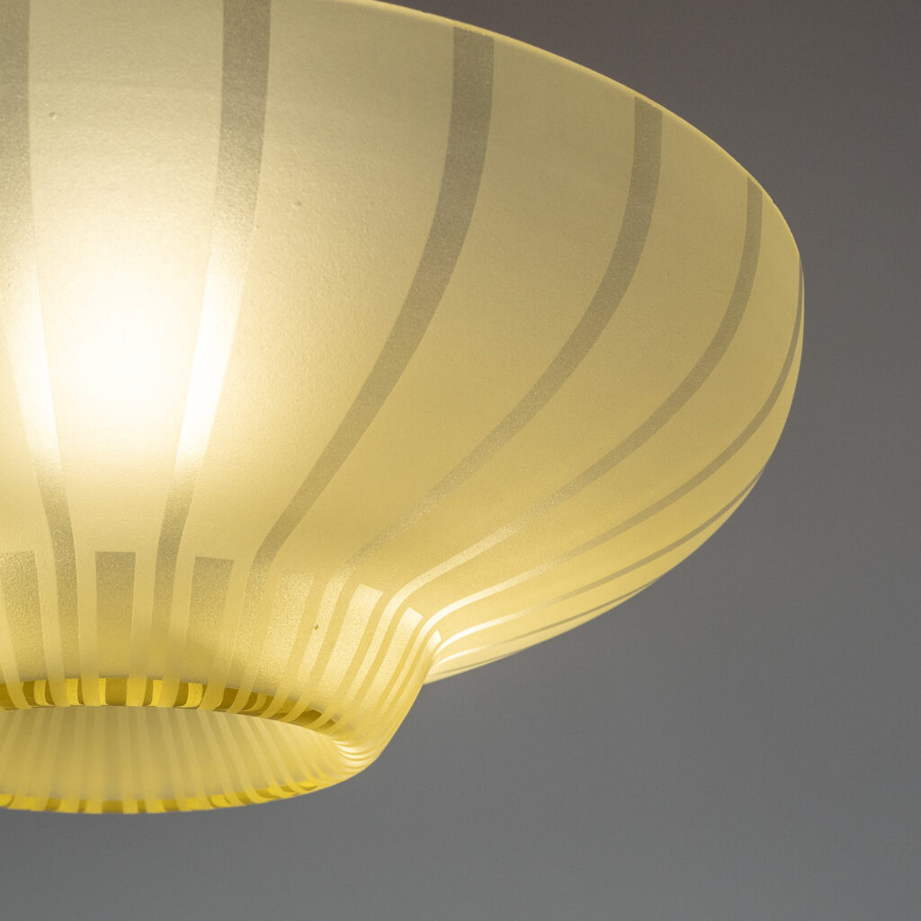 Harald Notini Striped Glass Ceiling Light, 1952