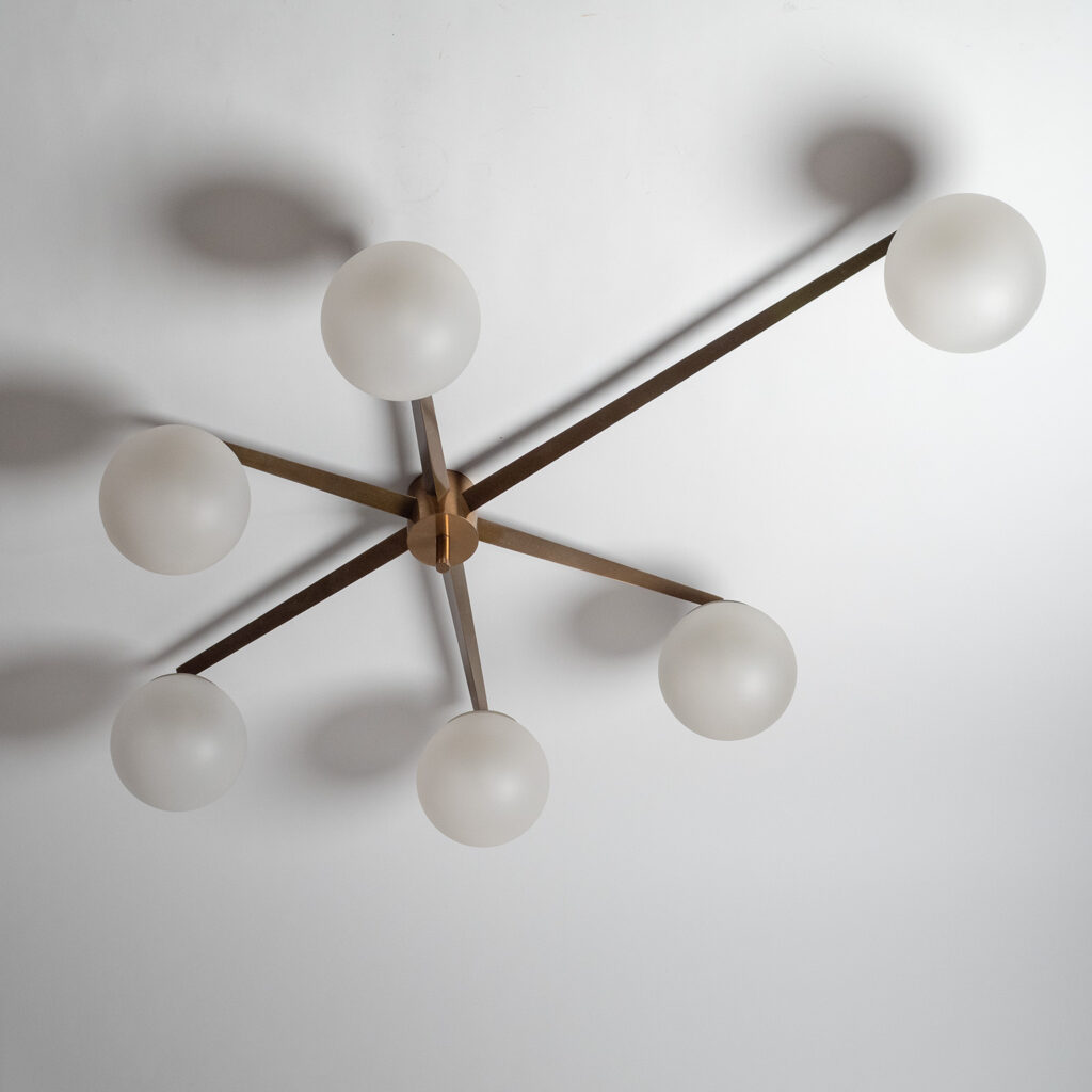 Angelo Lelii Stell A 6 Ceiling Light, circa 1960