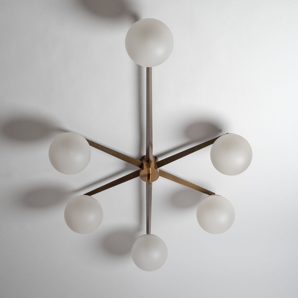 Angelo Lelii Stell A 6 Ceiling Light, circa 1960
