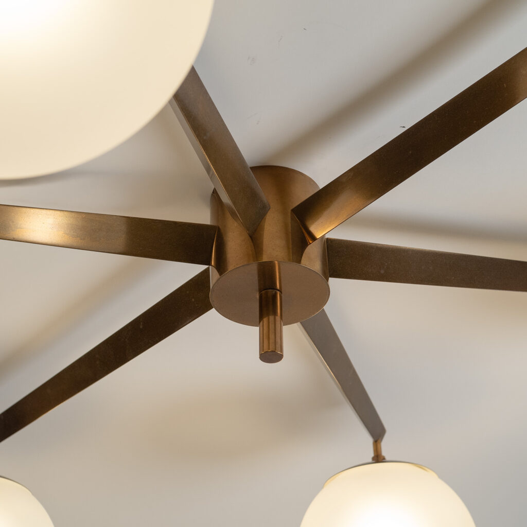 Angelo Lelii Stell A 6 Ceiling Light, circa 1960