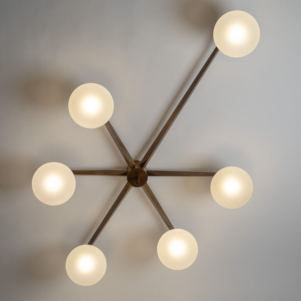 Angelo Lelii Stell A 6 Ceiling Light, circa 1960