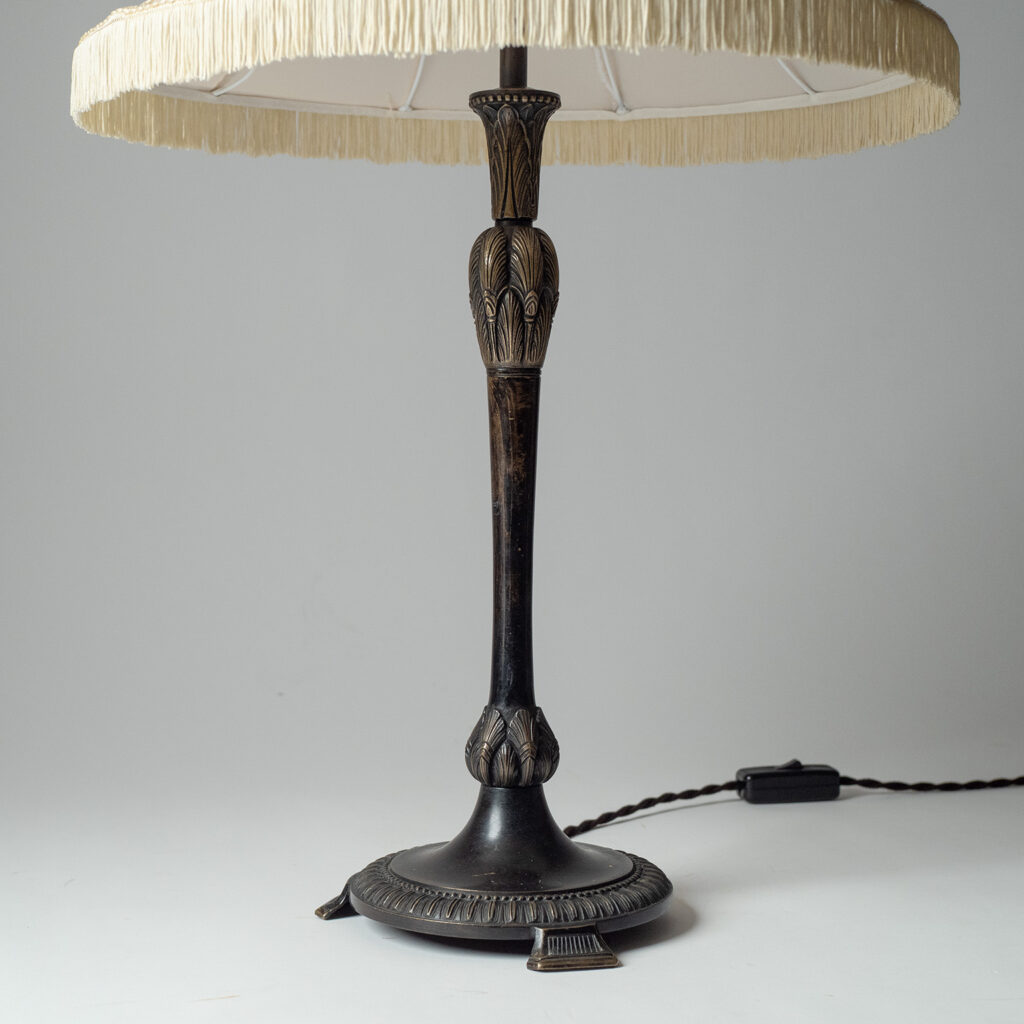 Bronze Jugendstil Table Lamp, 1920s