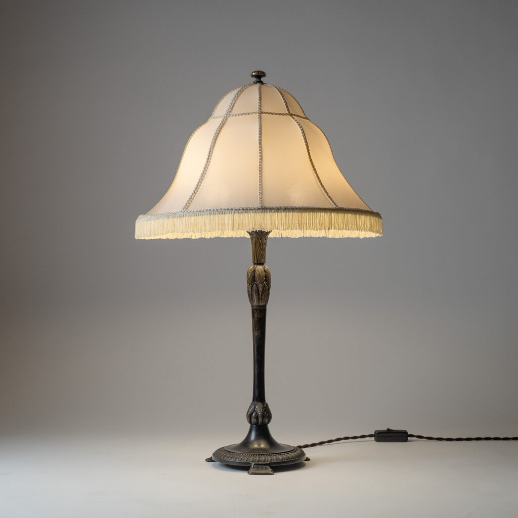 Bronze Jugendstil Table Lamp, 1920s