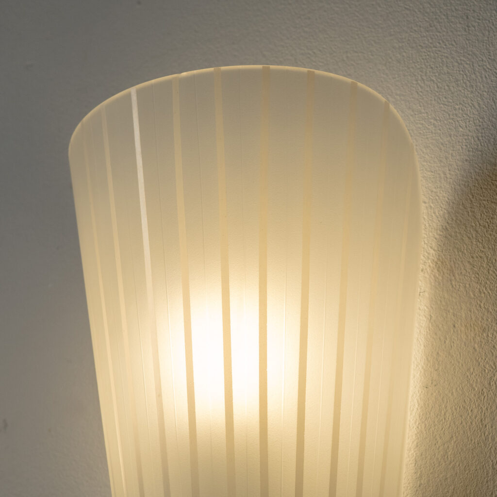 German Striped Glass Sconces, 1950s