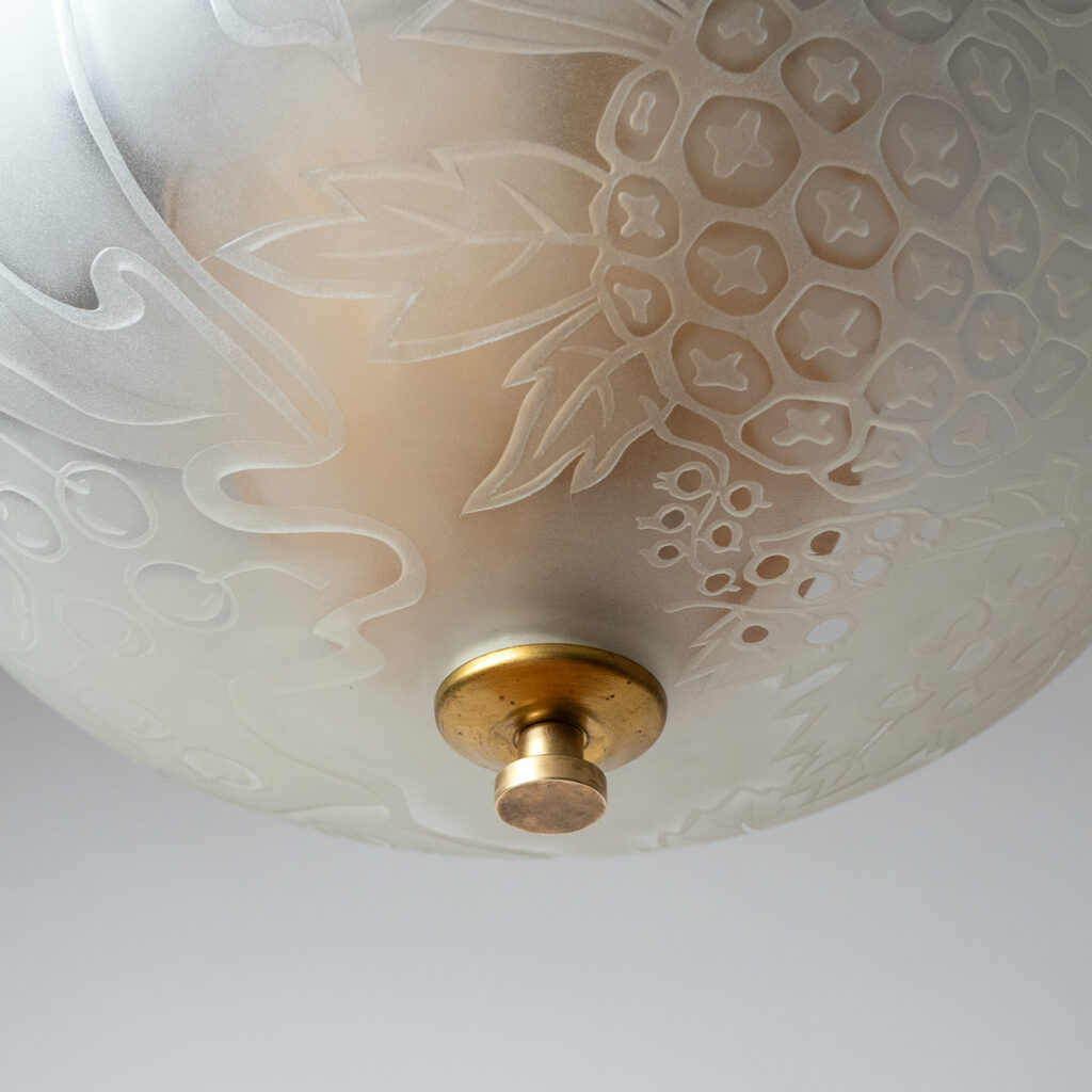 Glössner Dual-Glass Chandelier, 1946