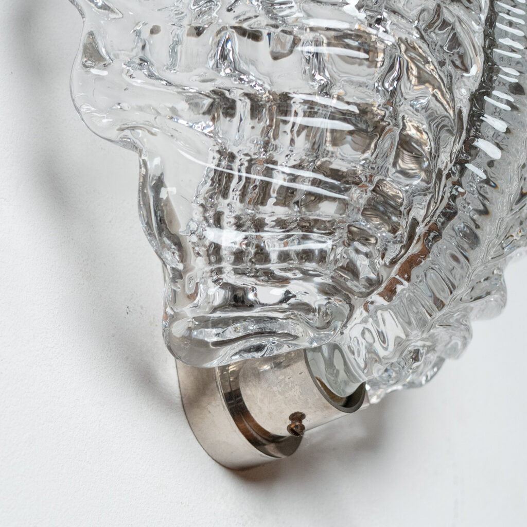 Fritz Kurtz Orrefors Glass Sconces, 1940s