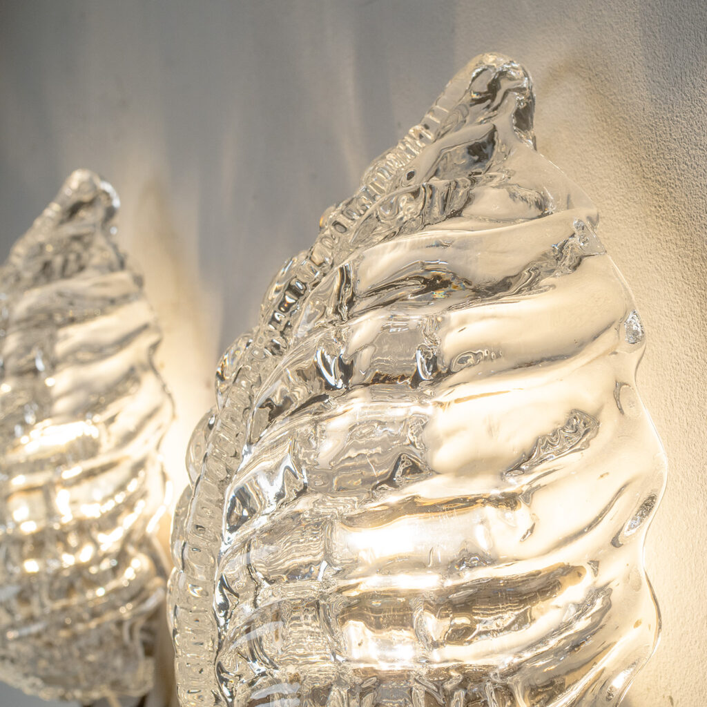 Fritz Kurtz Orrefors Glass Sconces, 1940s