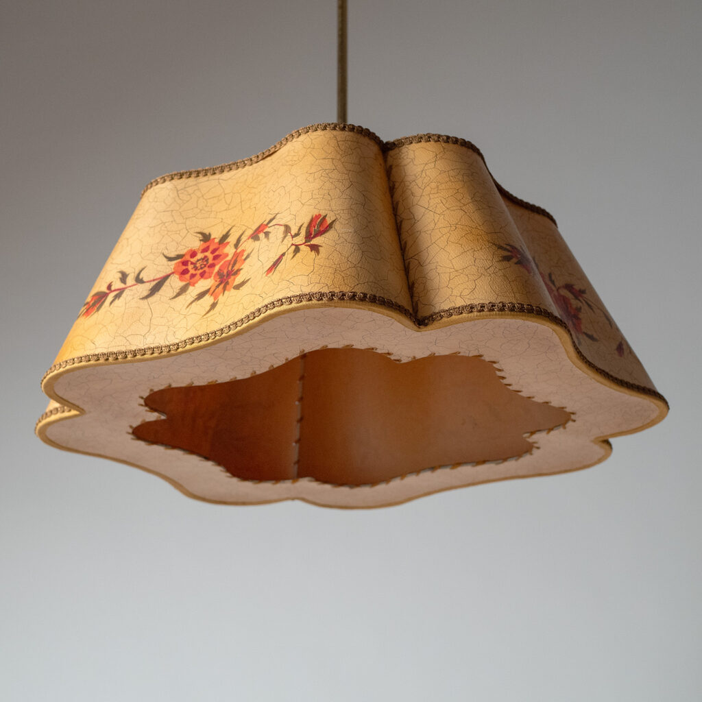 Austrian Parchment Paper Pendant, 1940s
