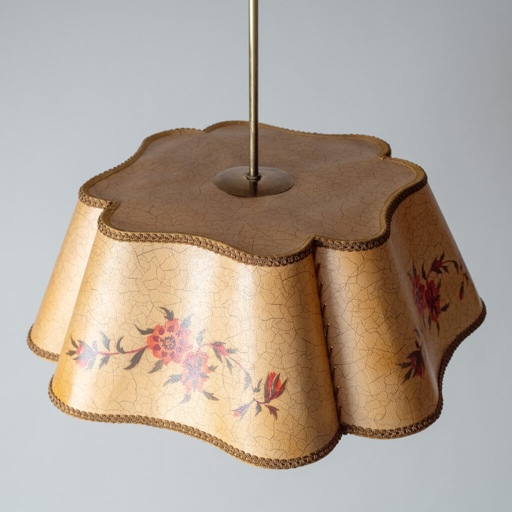 Austrian Parchment Paper Pendant, 1940s