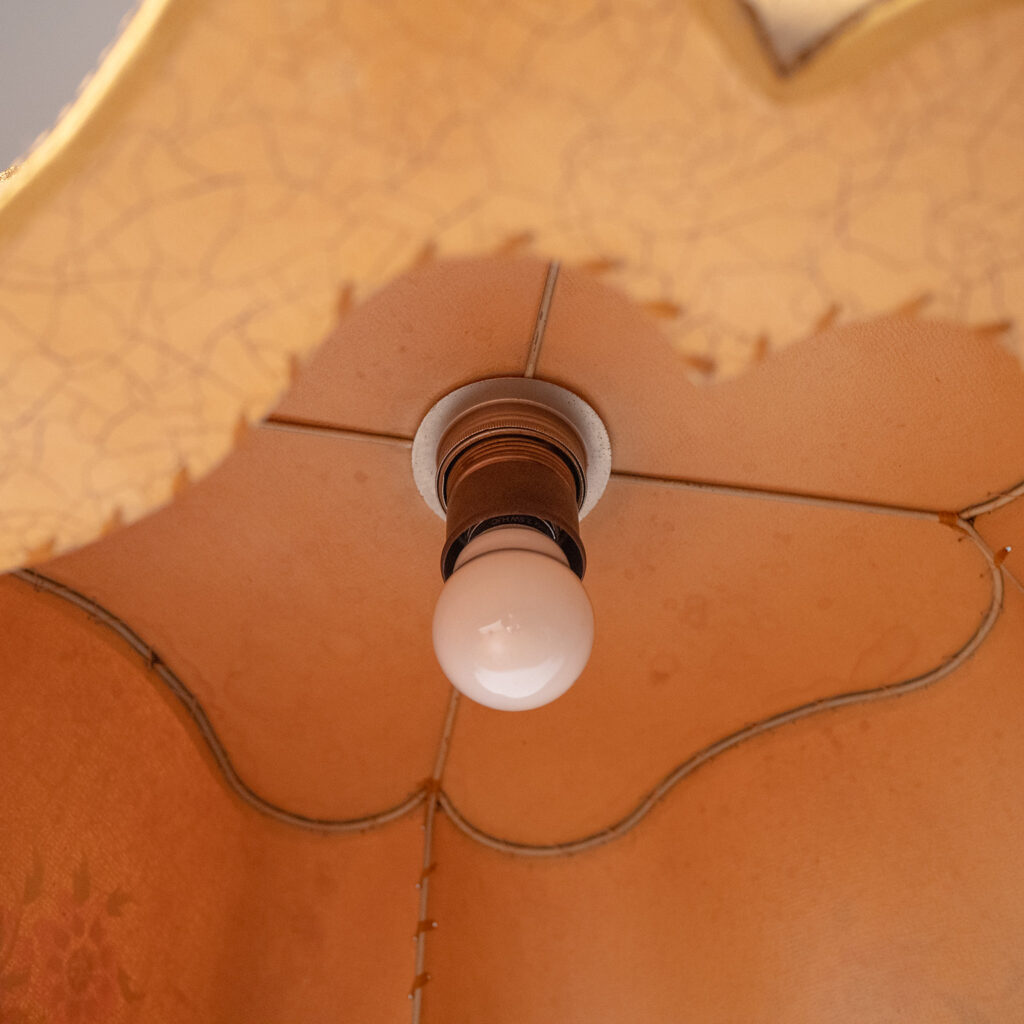 Austrian Parchment Paper Pendant, 1940s