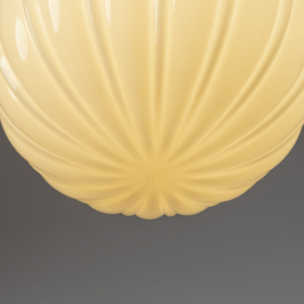 Christian Bergh Ivory Glass Pendant, 1930s