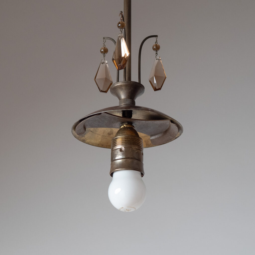 Christian Bergh Ivory Glass Pendant, 1930s