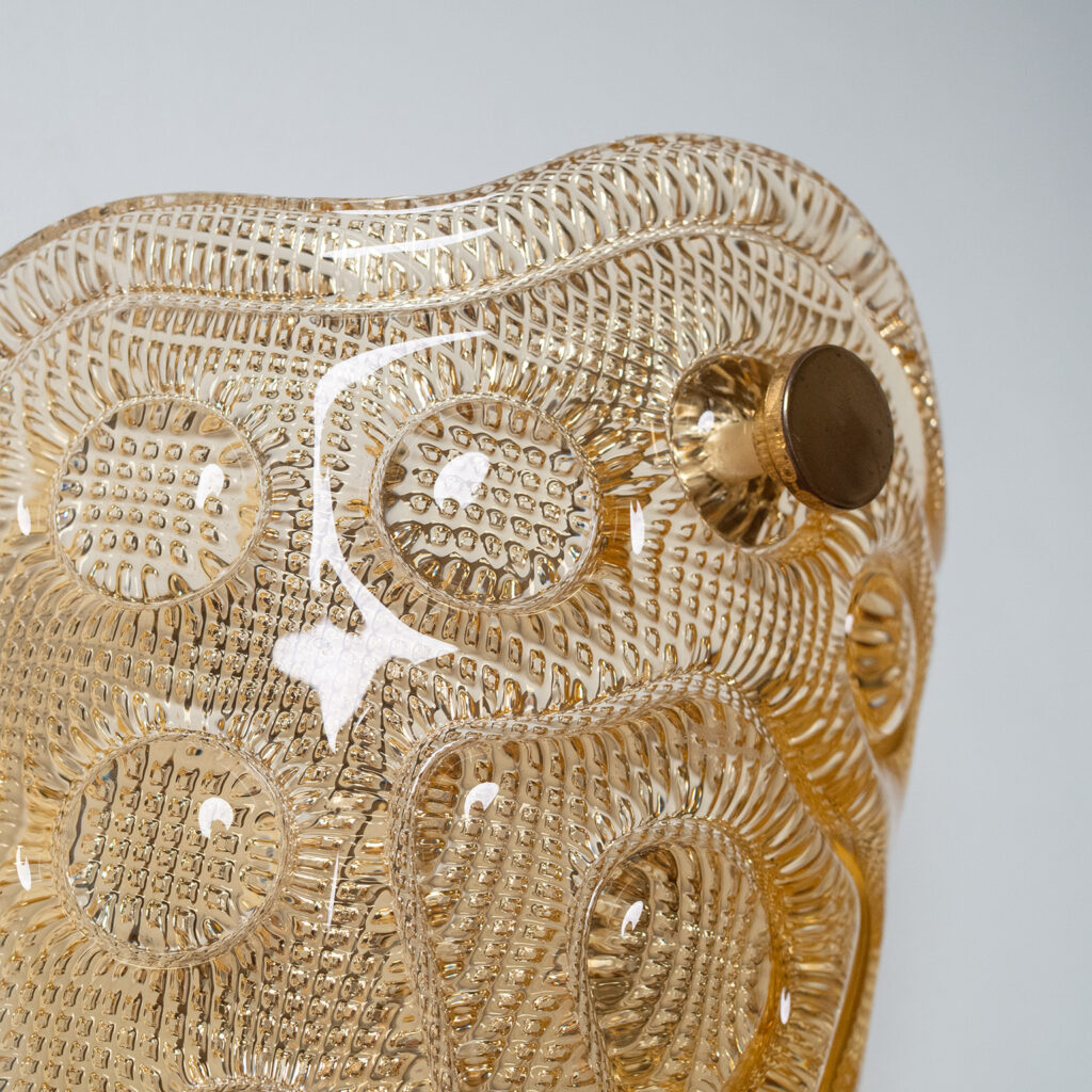 Orrefors Amber Glass Sconces, 1950s