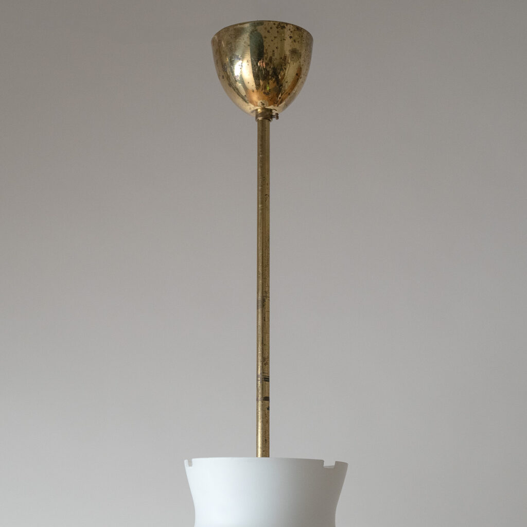 Swedish Satin Glass Pendants, circa 1950