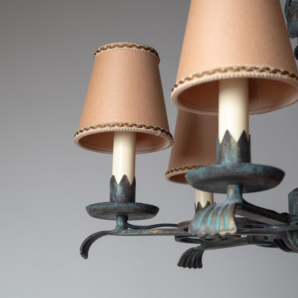 Harald Notini Böhlmarks Wrought Iron Chandelier, 1936