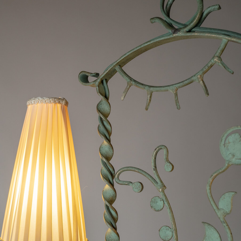 Bjerkås Painted Iron Pendant, 1940s