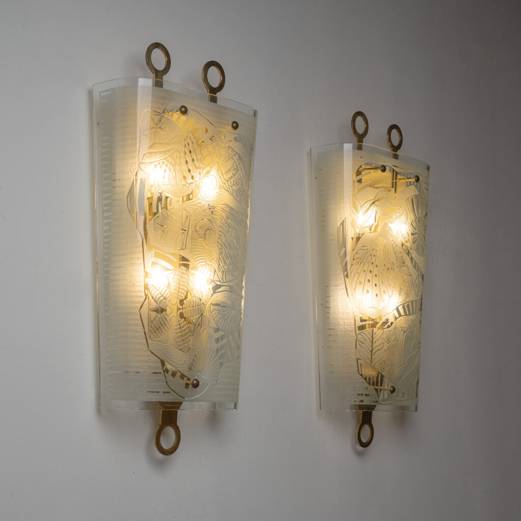 Large Osvaldo Borsani Wall Lights, 1938