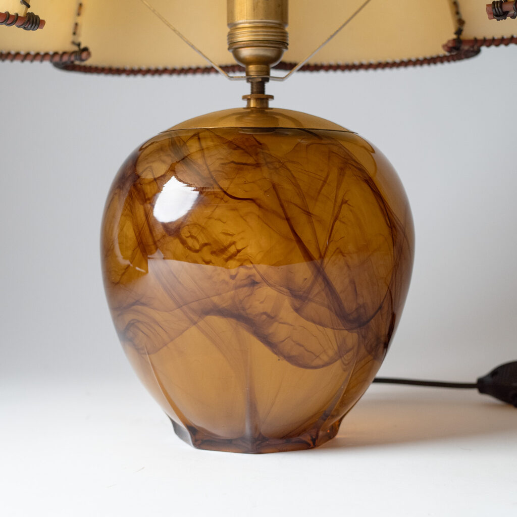 Austrian Glass Table Lamp, 1940s