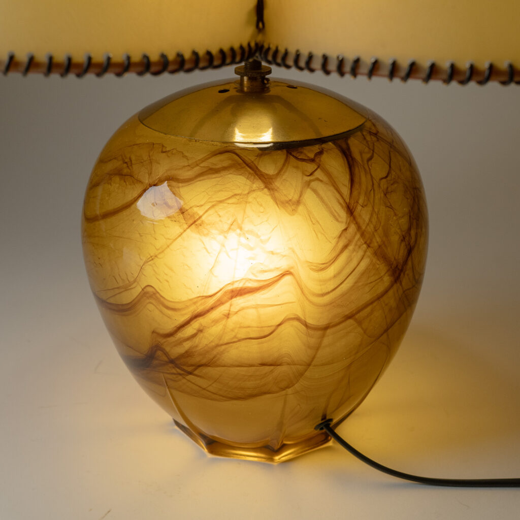 Austrian Glass Table Lamp, 1940s