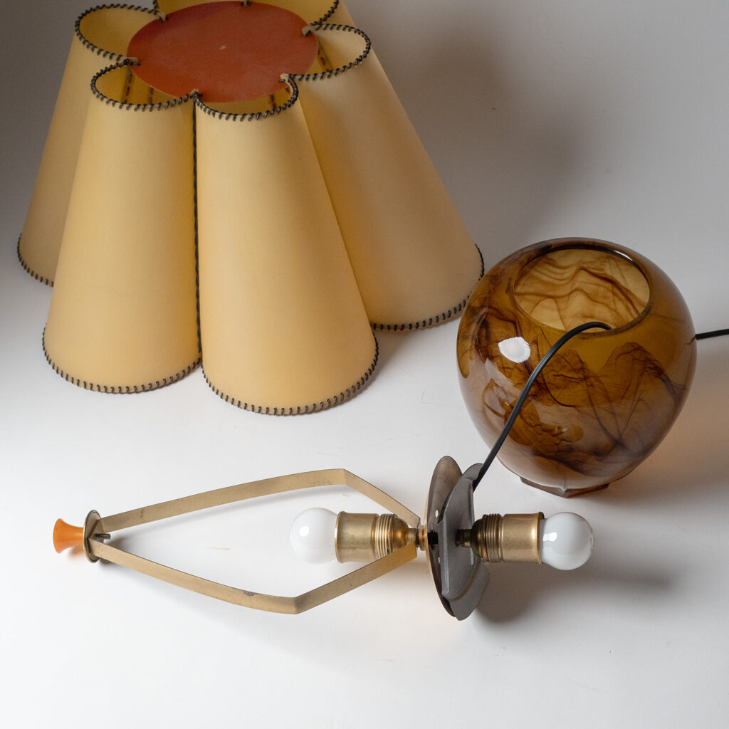 Austrian Glass Table Lamp, 1940s