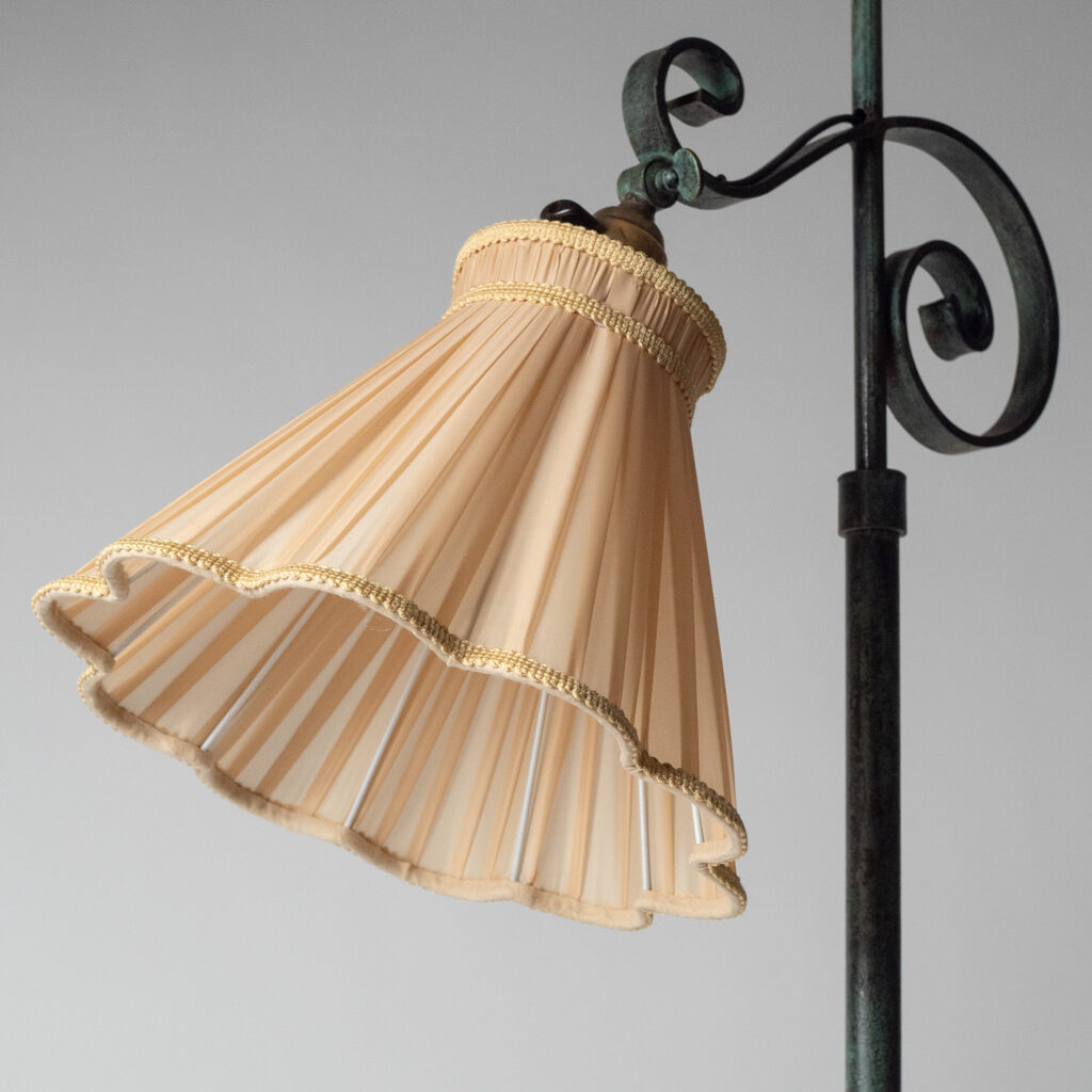 Swedish Patinated Iron Floor Lamp, 1930s