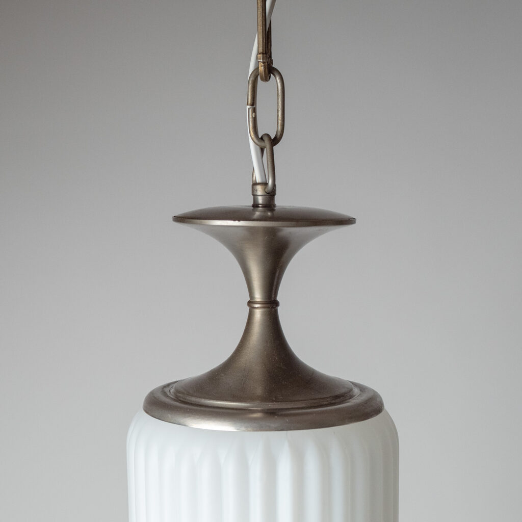 Reggiani Nickel And Glass Pendants, circa 1960