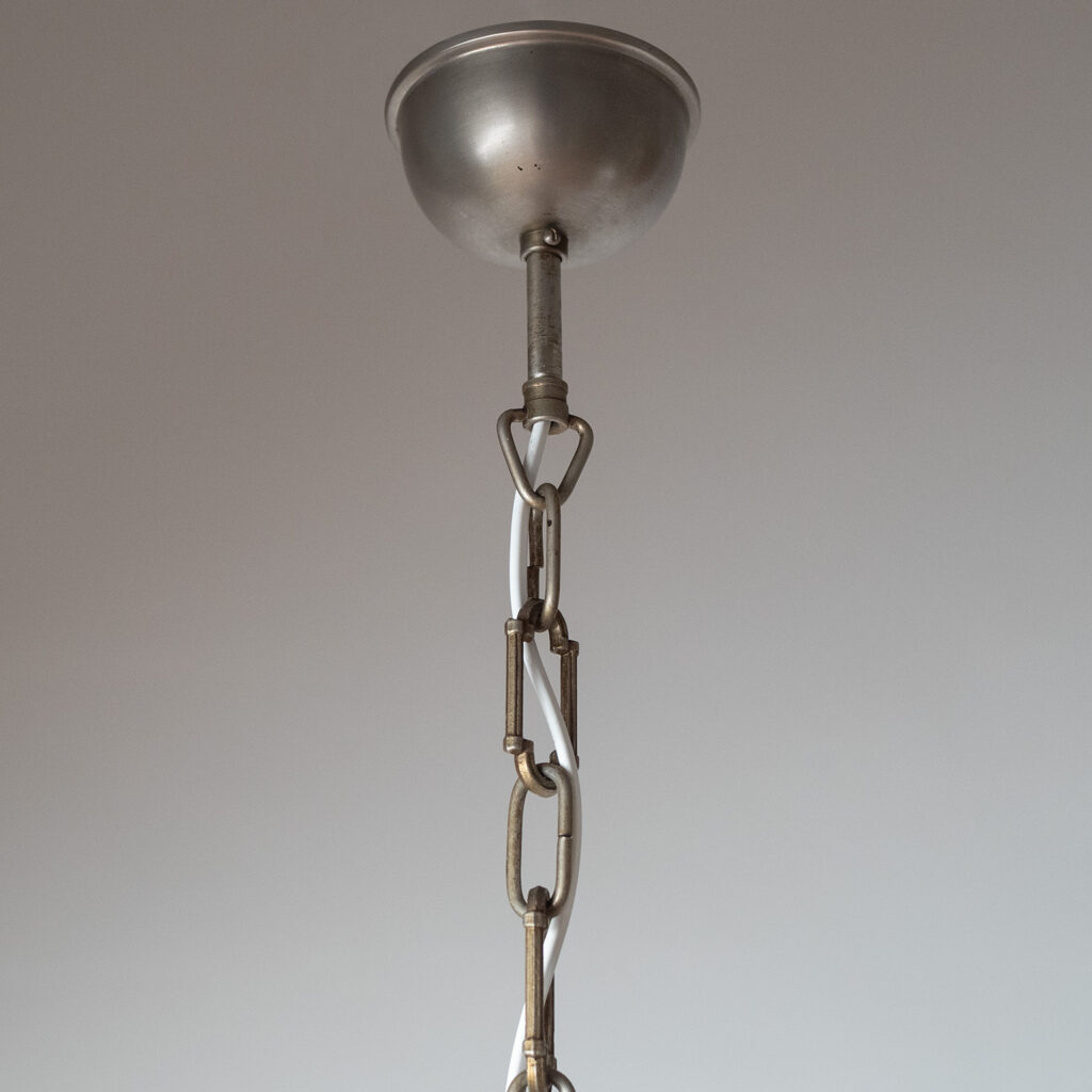 Reggiani Nickel And Glass Pendants, circa 1960