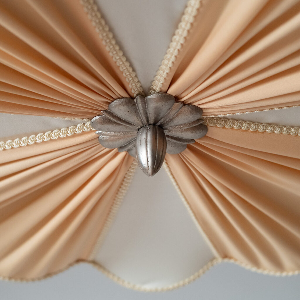 Swedish Fabric Ceiling Light, circa 1950