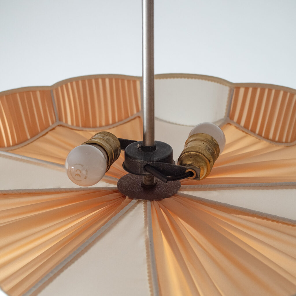 Swedish Fabric Ceiling Light, circa 1950
