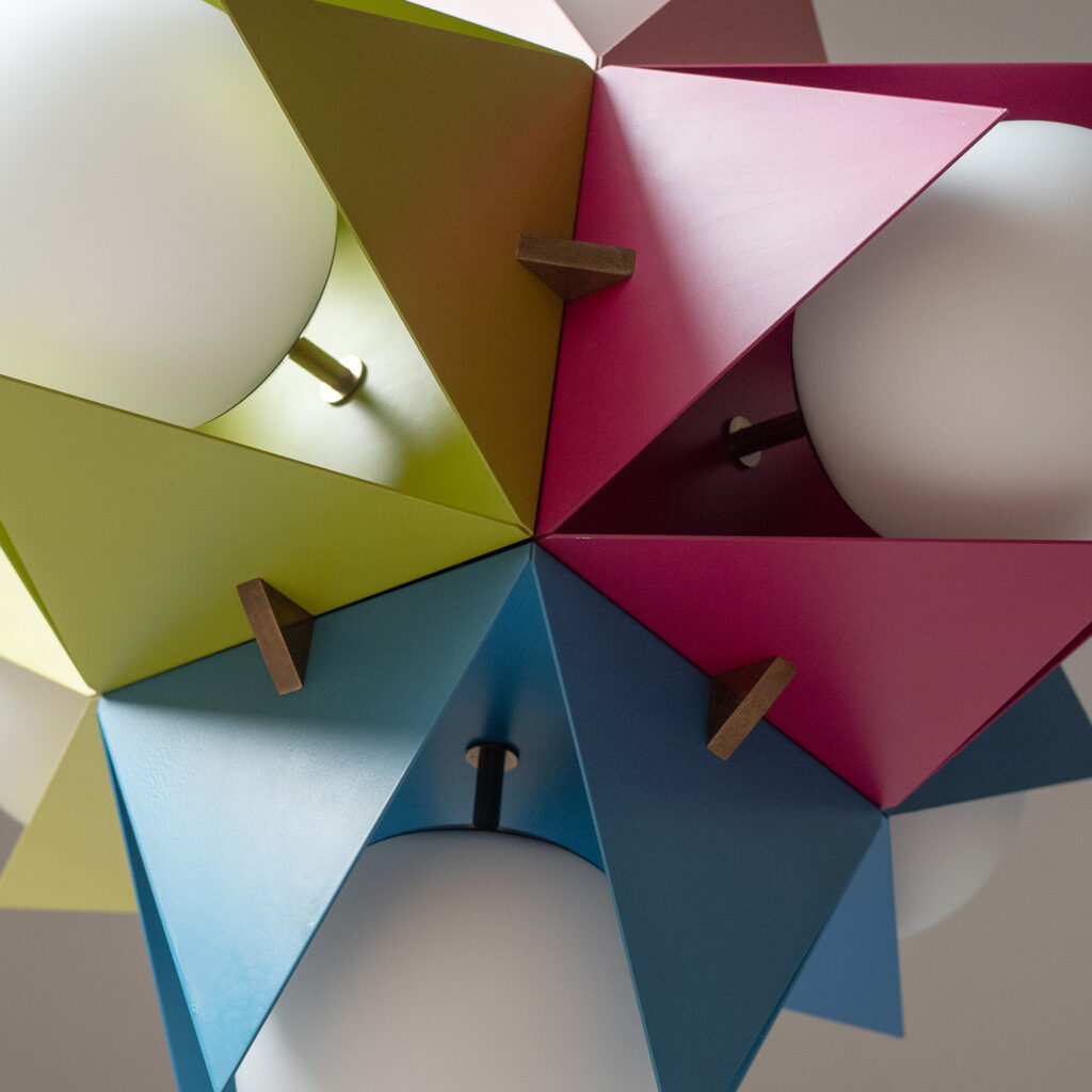 Rare Angelo Lelii Chandelier, Arredoluce Model 12776, circa 1960