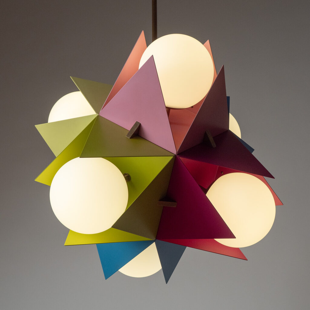 Rare Angelo Lelii Chandelier, Arredoluce Model 12776, circa 1960