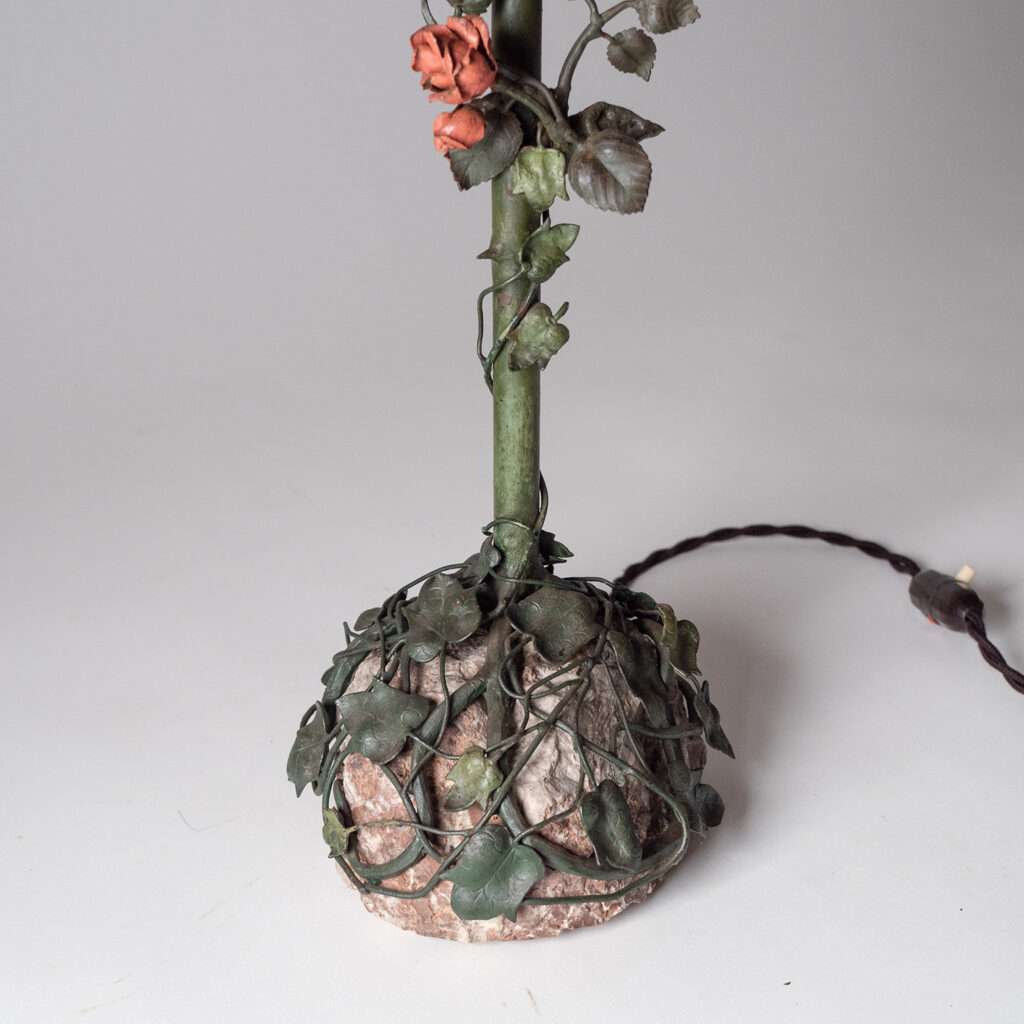 French Painted Iron Table lamp, circa 1930