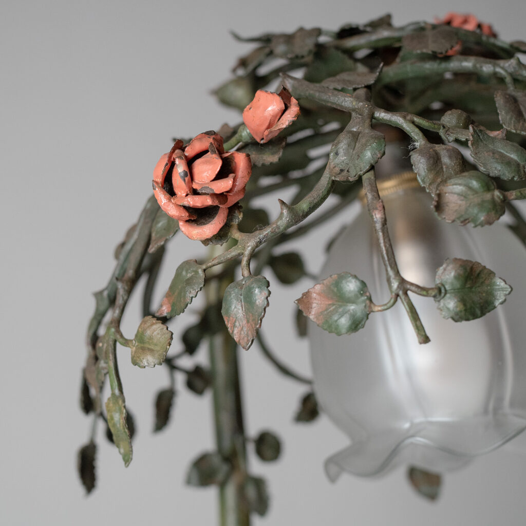 French Painted Iron Table lamp, circa 1930