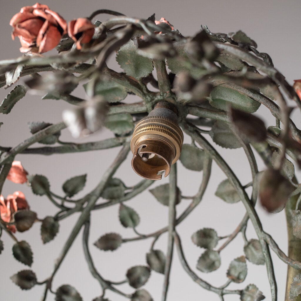 French Painted Iron Table lamp, circa 1930