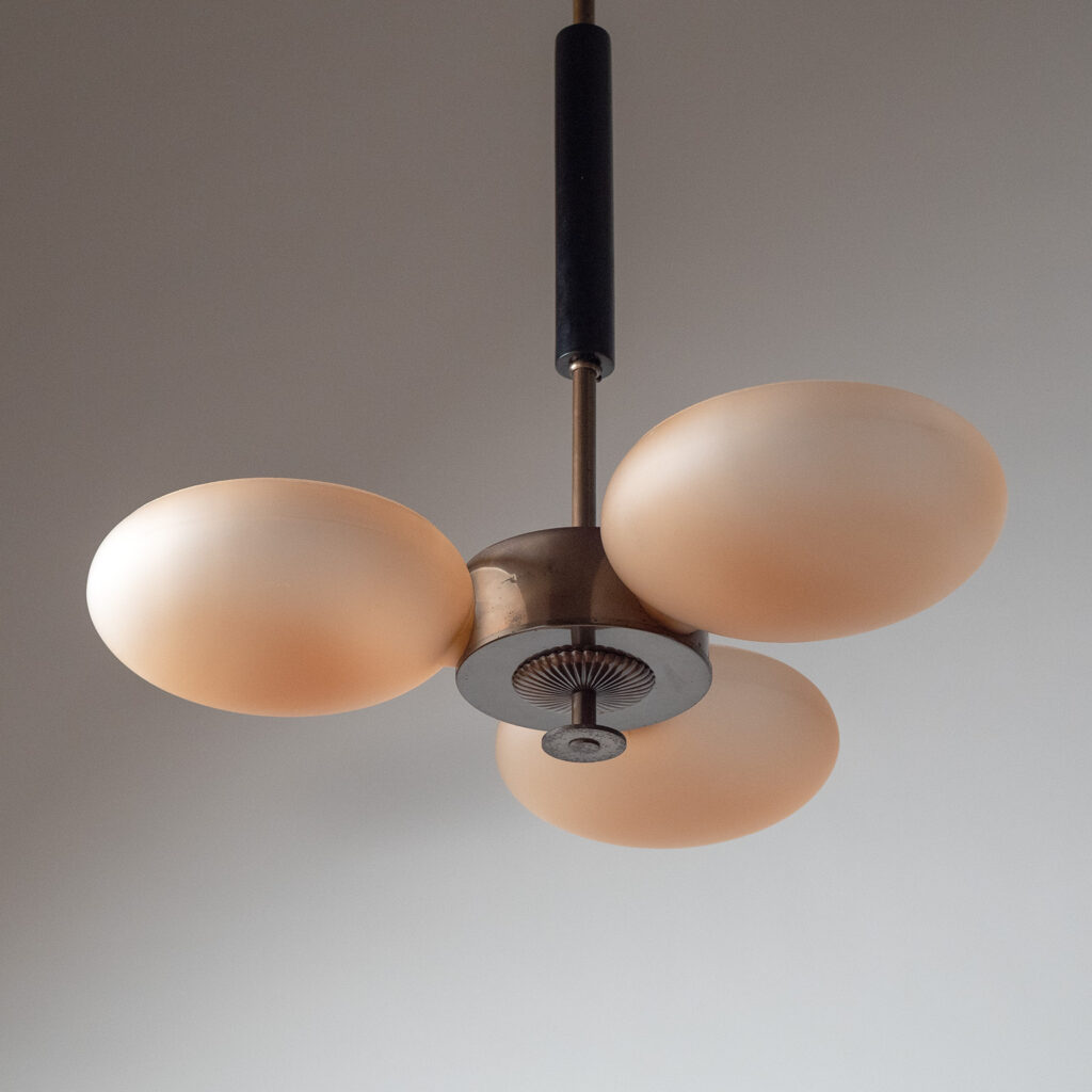 Harald Notini Modernist Chandelier, Böhlmarks 1936